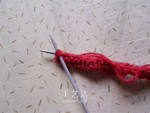 用棒针平针手工编织保暖拖鞋的方法图解(图7)