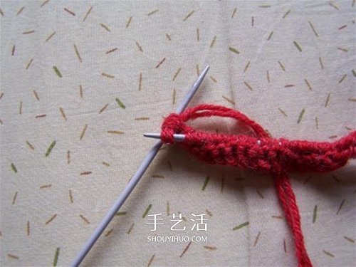 用棒针平针手工编织保暖拖鞋的方法图解(图8)