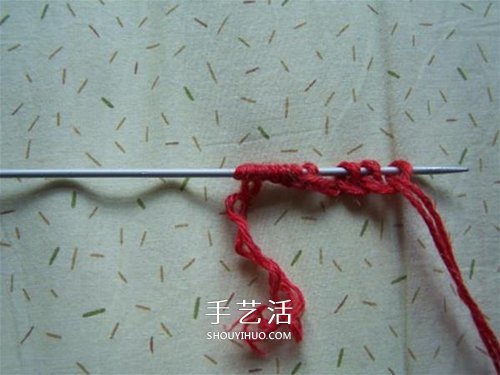 用棒针平针手工编织保暖拖鞋的方法图解(图3)