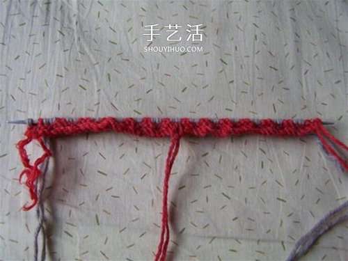 用棒针平针手工编织保暖拖鞋的方法图解(图13)