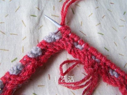 用棒针平针手工编织保暖拖鞋的方法图解(图17)