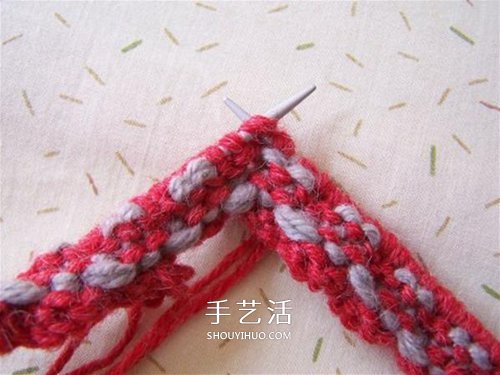 用棒针平针手工编织保暖拖鞋的方法图解(图19)