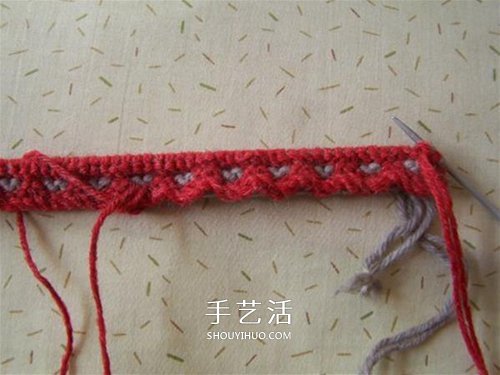 用棒针平针手工编织保暖拖鞋的方法图解(图21)