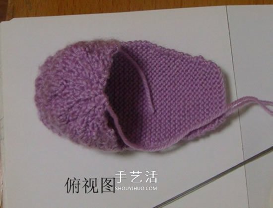 高鞋筒宝宝鞋子的织法 棒针编织婴儿保暖毛线鞋(图26)