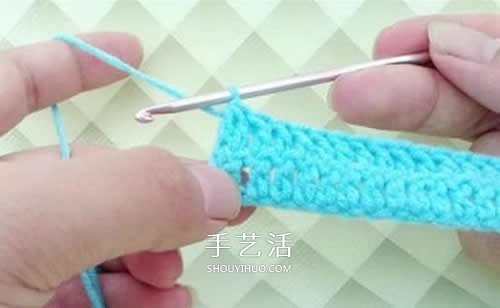 冬天看电视时保护脚 手工钩针编织保暖袜教程(图10)