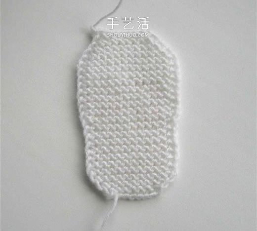 女宝宝保暖毛线鞋编织图解 带扣带和花朵装饰(图4)