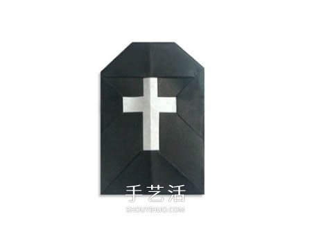 清明节简单折纸墓碑 儿童折坟墓的折法图解 - 双维造物网