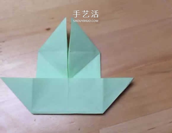 旋转纸陀螺怎么折图解 简单花型陀螺折纸教程(图14)