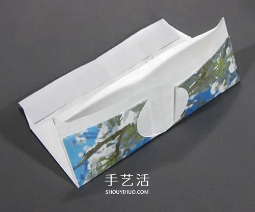 折纸皮夹钱包的教程 带卡包功能纸钱包的折法(图13)