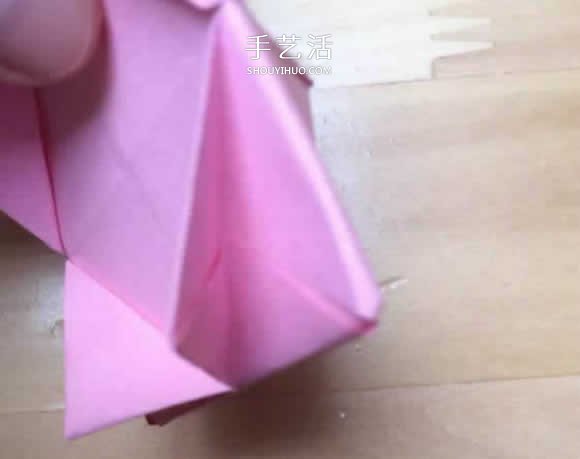 旋转纸陀螺怎么折图解 简单花型陀螺折纸教程(图33)