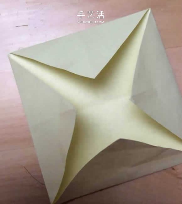旋转纸陀螺怎么折图解 简单花型陀螺折纸教程(图39)