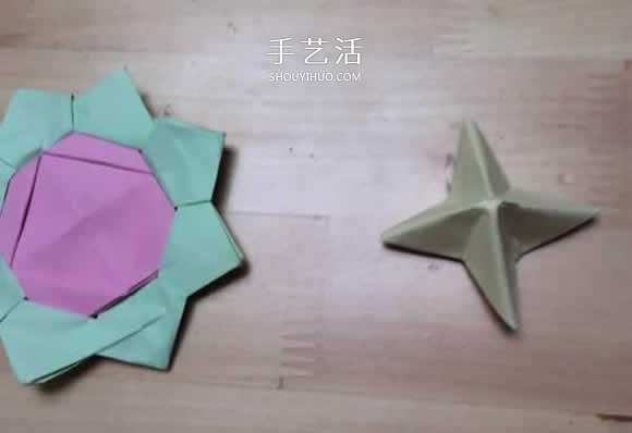 旋转纸陀螺怎么折图解 简单花型陀螺折纸教程(图45)