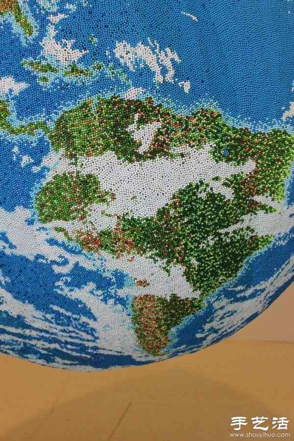 火柴棍DIY手工制作逼真地球仪(图6)