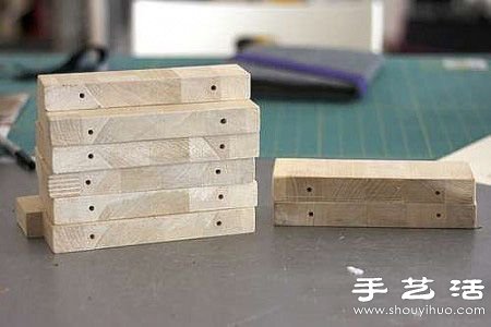 多余木地板废物利用制作时尚创意书架(图4)