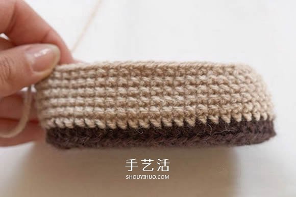 UGG风格宝宝鞋编织方法 钩针编织保暖婴儿鞋(图7)