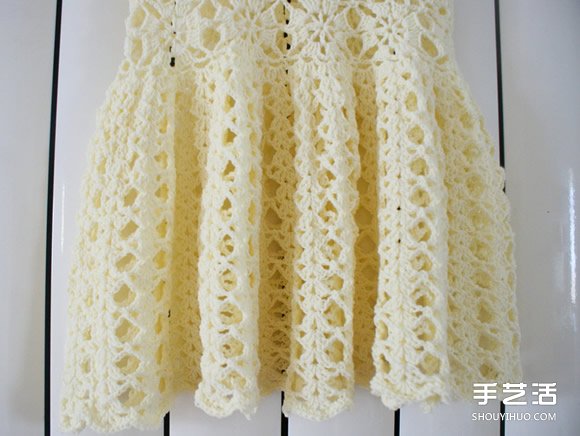 女宝宝公主裙的钩法 毛线公主裙的织法图解(图3)