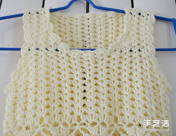 女宝宝公主裙的钩法 毛线公主裙的织法图解(图4)