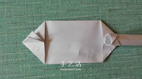 简单现代兵器折纸教程 可爱小坦克的折法图解(图17)