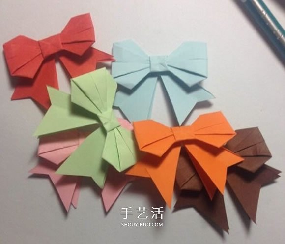 折纸蝴蝶结的步骤和图解 简单的蝴蝶结怎么折 - 双维造物网
