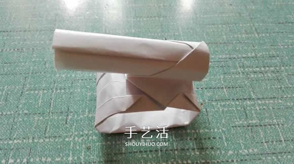 简单现代兵器折纸教程 可爱小坦克的折法图解(图22)