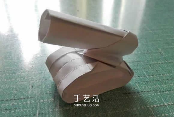 简单现代兵器折纸教程 可爱小坦克的折法图解(图25)
