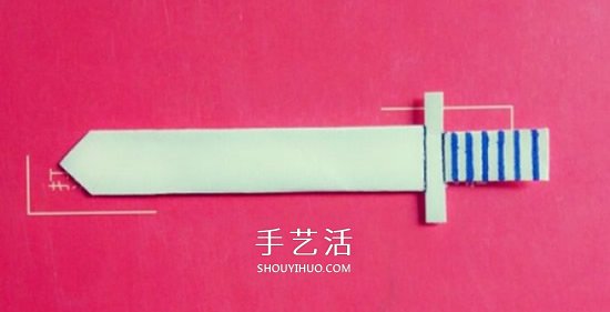 儿童折纸宝剑的图解 怎么折中国古代剑兵器 - 双维造物网