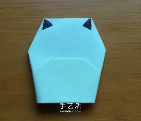 简单的小动物手偶折纸 做出可爱的猫咪手偶(图11)