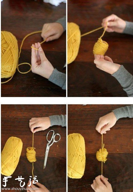 自制书签 DIY制作可爱的毛线球书签(图4)