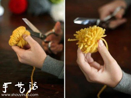 自制书签 DIY制作可爱的毛线球书签(图7)