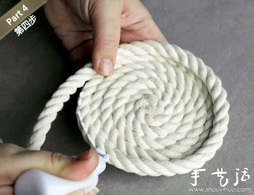 创意手工：编织绳手工DIY小清新花瓶(图5)