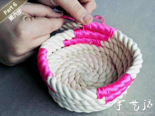 创意手工：编织绳手工DIY小清新花瓶(图7)