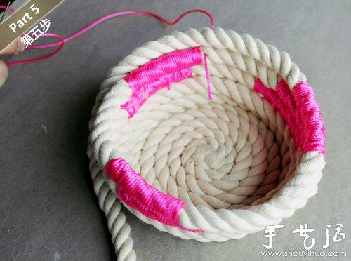创意手工：编织绳手工DIY小清新花瓶(图6)