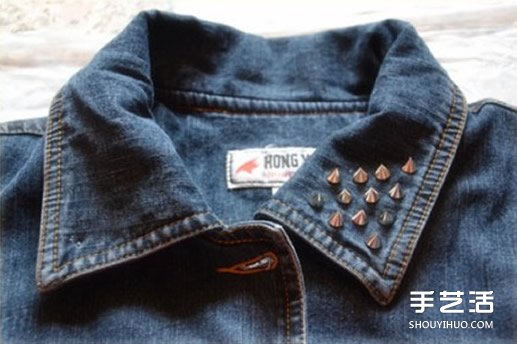 旧牛仔外套手工改造DIY教程 立马穿出朋克风(图6)