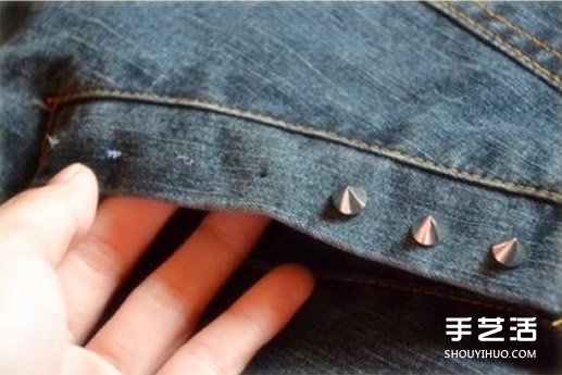 旧牛仔外套手工改造DIY教程 立马穿出朋克风(图4)