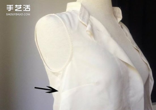 宽大旧衬衫改裙子的方法 旧衬衫改造裙子DIY(图4)