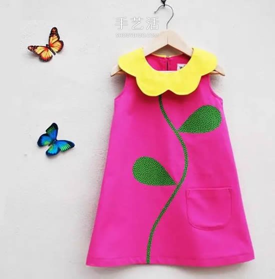 旧衣服布料改造再利用 给女儿做时尚小裙子(图2)