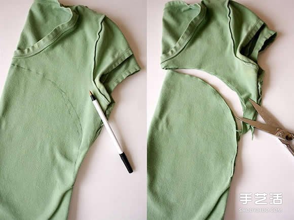 旧T恤改造网眼袋的方法 DIY网眼袋制作教程(图2)