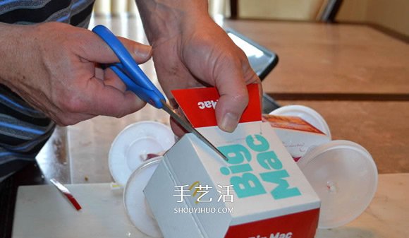 麦当劳包装盒废物利用 手工制作酷炫赛车模型(图10)