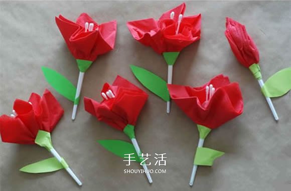 简单又漂亮餐巾纸花的做法 - 双维造物网