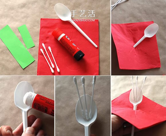简单又漂亮餐巾纸花的做法(图2)
