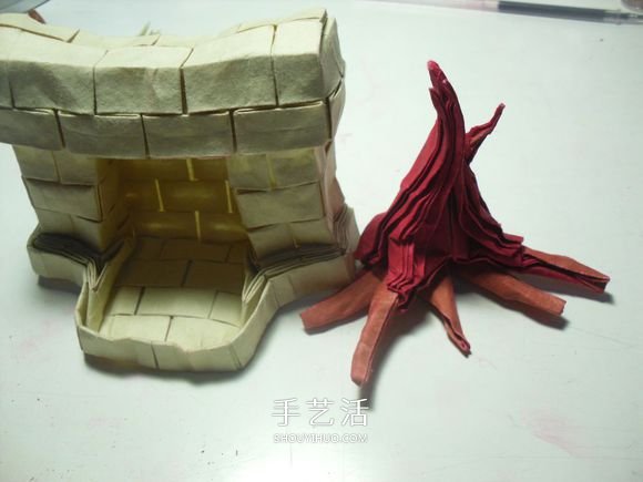 手工篝火的折纸方法 怎么折纸火焰图解教程 - 双维造物网