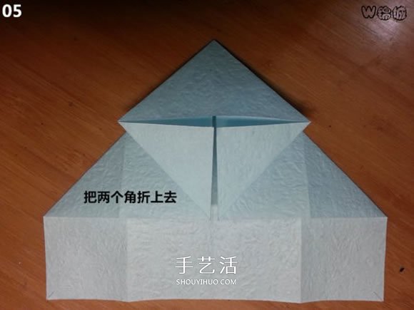 卡通天使的折纸教程 手工折可爱的天使图解(图6)