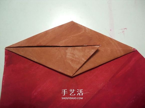 手工篝火的折纸方法 怎么折纸火焰图解教程(图12)
