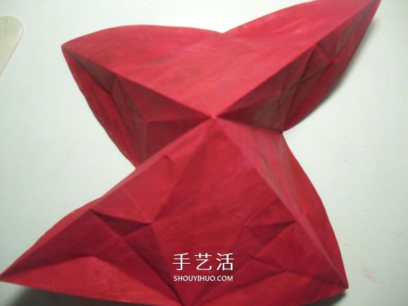 手工篝火的折纸方法 怎么折纸火焰图解教程(图15)