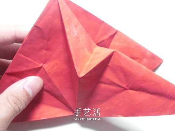 手工篝火的折纸方法 怎么折纸火焰图解教程(图17)