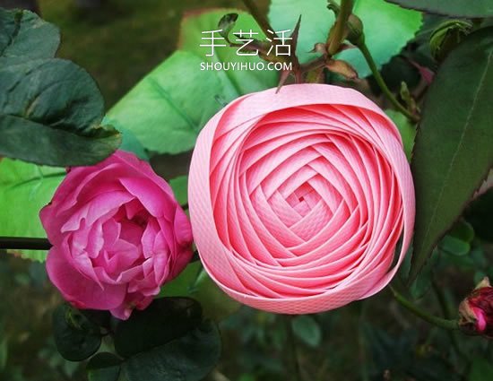 塑料包装带编织玫瑰花的方法图解教程 - 双维造物网