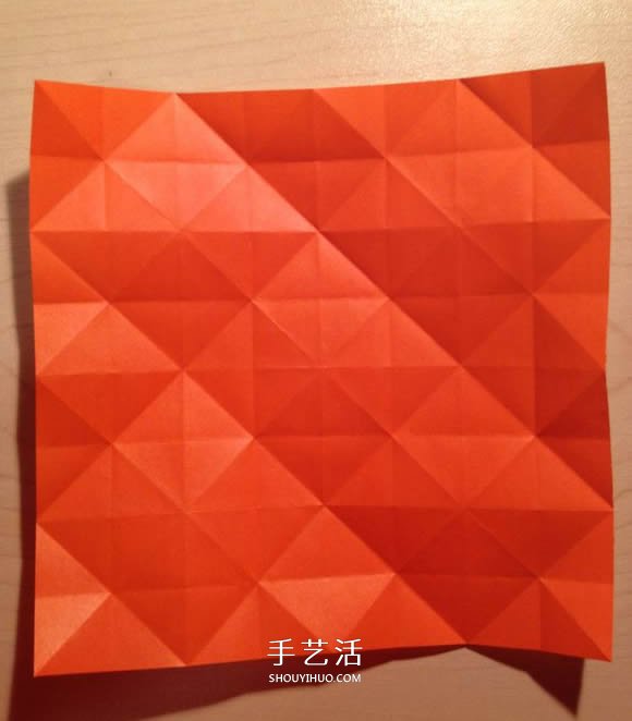 立体组合刺球的折法 带刺花球的折纸图解(图7)