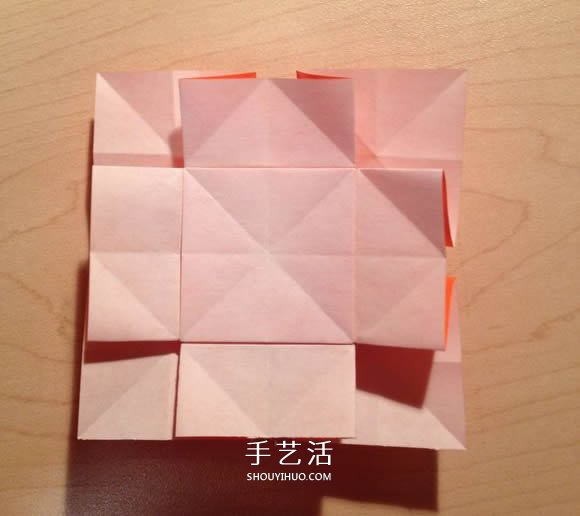 立体组合刺球的折法 带刺花球的折纸图解(图14)