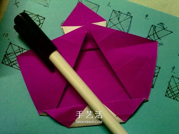 萌神折纸教程 可爱立体大白的折法图解步骤(图22)