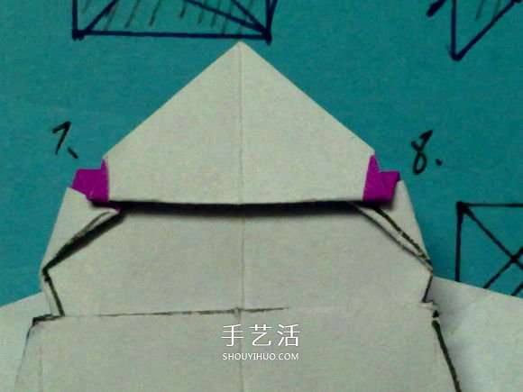 萌神折纸教程 可爱立体大白的折法图解步骤(图26)